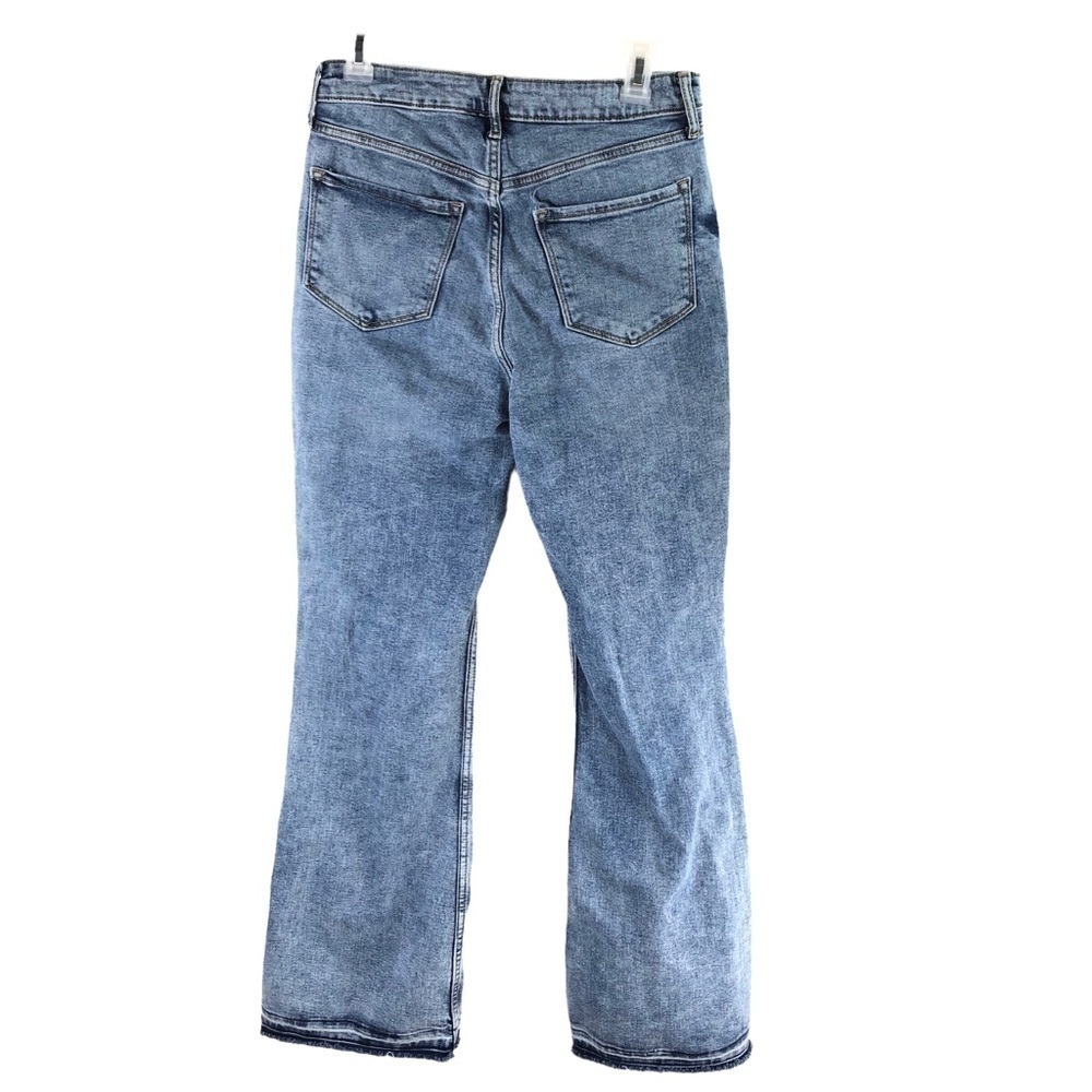 Old Navy Highest High Rise Skinny Flare Jeans Sz 10 Light Blue Acid Wash - Picture 3 of 7